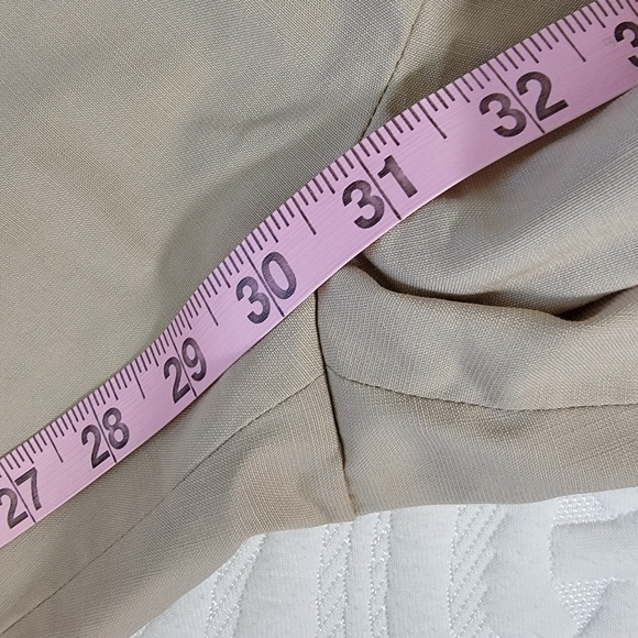 Talbots Wool Silk Womens Trousers Dress Pants Tan Stretch Straight Leg Size 6 - Picture 9 of 10